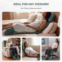 Full Body Massage Mat with Heat, Detachable Massager Pad Deep Tissue Pain Relief,10 Vibrating Motors for Relaxation at Home or Office, 14.17 x 13.39 x 3.94 in
