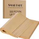 SMARTAKE 500 Pcs Parchment Paper Baking Sheets, 12x16 Inches Non-Stick Precut Baking Parchment, for Baking Grilling Air Fryer Steaming Bread Cup Cake Cookie and More (Unbleached)