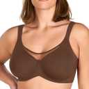 HSIA Minimizer Bras for Women Plus Size, Full Coverage Coolcomfort T Shirt Unlined Bra with Underwire for Heavy Breast, Mocha Brown, Size 40I