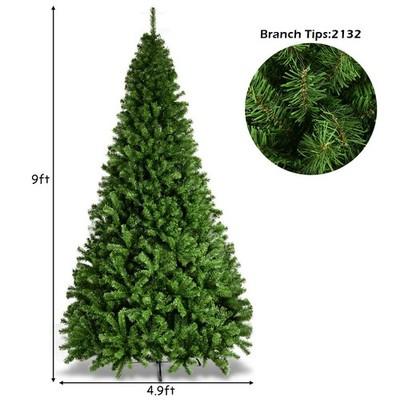 2132 9ft PVC Artificial Christmas Tree Hinged with Metal Legs