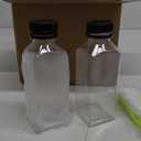 12pcs 8oz Plastic Juice Bottles, Reusable Juice Containers with Black Tamper Proof Lids, Brush, Funnel and Labels, Clear Juice Bottles for Juicing, Smoothie and Homemade Beverages