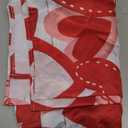 Horaldaily Valentine Tablecloth 60×84 Inch Rectangular, Red Love Hearts White Wood Washable Table Cover for Party Picnic Dinner Decor