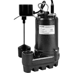 WASSERMANN 1/3HP 2800GPH Cast Iron Submersible Sump Pump with Automatic Vertical Float Switch,1-1/2"NPT Discharge Heavy Duty Sump Pump with 10FT Cord for Basement, Sump Basin, Flooded Area
