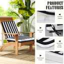 Deep Seat Patio Cushions Set, 24x24 Inch Waterproof & Fade Resistant Outdoor Chair Cushions, Thick Padded Replacement Sofa Cushions for Garden Yard Furniture