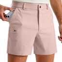 Pudolla Men's Casual Shorts 7/9 Inch Golf Shorts Stretch Dress Work Shorts for Men with 4 Pockets Quick Dry Lightweight