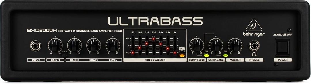 1. Behringer BXD3000H Ultrabass 300W 2-Channel 7-Band FBQ Equalizer Bass Amplifier Head 2. Behringer   Ultra-Rugged Dual Footswitch for Behringer V-AMP and BASS V-AMP  FS112V
