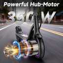 VOLPAM Electric Scooter, 350W/500W Motor, Long Range 15/17/21/28Miles, 19 Mph Top Speed