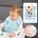 Shinymoon 100 Pcs Disposable Baby Bibs Individual Wrapped Travel Bibs Waterproof Food Catcher for Toddlers Girls Boys Feeding, Cute Style
