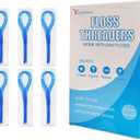 EasyHonor Dental Floss Threaders for Braces, Bridges, and Implants,210 Count (Pack of 6)