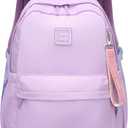 SUNEIGHT 30L Waterproof School Backpack for Girls 6-18 Years Large Capacity Lightweight Bookbag for Elementary to High School Durable Travel Backpack with Adjustable Straps(Purple)