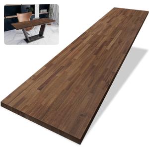 60 x 30 in. Solid Wood Table Top, Dark Walnut Stained Acacia Desktop for Standing Desk/Office Tabletop/Countertop, 0.7in. Thick