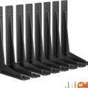 NEODROP 18 Inch Heavy Duty Shelf Brackets, Premium Metal Wall Bracket for Mantel, Countertop Support, Garage Storage Shelves | High Strength Corner Brace | 8-Pack Floating Shelf Hardware