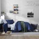 Nautica - Twin/Twin XL Comforter Set, Reversible & Ultra-Soft Bedding, Deep Pockets, 5 Piece Bonus Bed Set with Matching Bed Sheets, Pillowcase, & Tote Bag (Captain's Blue/Green)