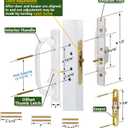 Patio Sliding Glass Door Handle Set with Mortise Lock 45 Keyway, Keyed Offset Position Zinc Diecast I/E Pull Handles, Fits 3-15/16" H.C., 1-3/8" to 2-1/4" Thick Doors, Non-Handed, White