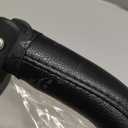 Toddmomy Baby Stroller armrest Black PU Leather Bumper, Universal Handle, Detachable Stroller Rod, Replacement Bumper