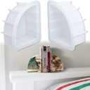 Large Bookends Resin Mold, 1 Pair Sector Silicone Geode Book Organizer, DIY Crystal Epoxy Mold for Books, Desktop Organizer, Office Home Decoration, Gift