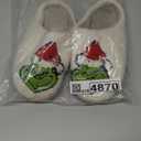 Christmas Santa Reindeer Slippers - Soft Plush Fuzzy Cozy House Slippers for Women Men Indoor Outdoor Shoes (7.5-8.5 Women/6.5-7 Men)