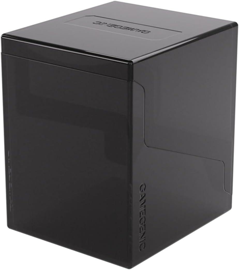Gamegenic Bastion 100+ XL Deck Box - Compact, Secure, and Perfectly Organized for Your Trading Cards! Safely Protects 100+ Double-Sleeved Cards, Black Color, Made