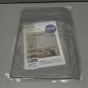 MIULEE 2 Panels Solid Color Sheer Window Curtains Elegant Window Voile Panels/Drapes/Treatment for Bedroom Living Room (54X54 Inches Grey)