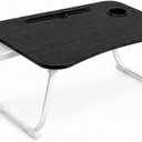 Multi-Feature Lap Desk with Cup Holder Tablet Slot and Storage Drawer - Portable Foldable Laptop Table for Bed Sofa and Floor - Metal Folding Legs 4 Colors