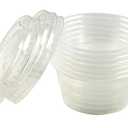 Items 4U! disposable Dressing/Sauce/Jello shot container cups, Clear Plastic, 2 oz, 24 Count & BIC Pan 2Pack
