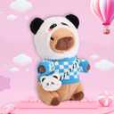 Capybara Plush with 9 Pcs Capybara Costume, Kawaii Dress Up Capybara Stuffed Animal, Dress Up Cute Capybara Plushies for Kids Girls Boys