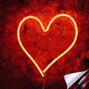 Britrio LED Neon Light Sign, 13.4x12.6 Heart Shape Neon Sign Wall Hanging Sign Wall Art for Bar Bedroom Living Room Kids Room Party,Home Decor Neon Night Light USB Powered(Red Heart)