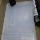 Thickened Clear Shoe Storage Organizer with Magnetic Door, Sturdy Stackable Shoe Boxes for Closet, Collapsible Space-Saving Shoe Rack for Sneakers & Boots, Plastic Shoe Cabinet Box Set, 6 Pack, White