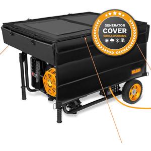 IGAN Generator Covers While Running Pro-Max for most 3500w-12000w Generators - Ultra Heavy Duty Generator Covers for Outside with Windproof Kit - Portable Waterproof Generator Cover, Black