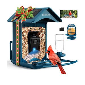 BIRDLEGEND® BL01 Bird Feeder with Camera Solar Powered, Free AI Smart Camera Bird Feeder with 64GB Card DIY Add-ons 1080P Live Auto Capture Videos Pictures, Gifts for Birdlover Mom Dad, 2.4GHz WiFi