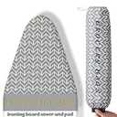BNDX Ironing Board Cover and Pad 18" x 49" – Scorch-Proof, Tension Fit for Home Business Owners, Hotels, Professionals – Ebony Wheat