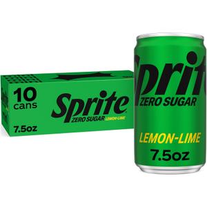 Sprite Zero Sugar Lemon Lime Diet Soda Pop Soft Drinks, 7.5 fl oz, 20 Pack, Best By: June-01-26