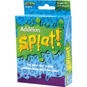 Edupress Math Splat Game: Addition Grades 2+ (EP63759), 3.5 H x 5.625 L x 2.25 W