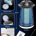 snanlen 4200V High-Powered Electric Bug Zapper Outdoor & Indoor with LED Attractant, Durable ABS Mosquito Zapper Outdoor, Plug-in Fly Trap & Mosquito Killer for Patio, Yard, Garden and Home
