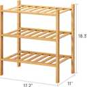 viewcare Small Shoe Rack, 3-Tier Shoe Rack for Entryway, Bamboo Wood Shoe Shelf for Closet & Hallway, Long 17.2IN | Beautiful | Functional | Sturdy | Durable, 3-Tier_Samll