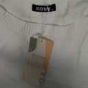 BTFBM Short Sleeve Sweater for Women Spring Tops Crew Neck Lightweight Pullover Loose Dressy Casual Blouse Basic Clothes (XX-Large, White)