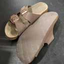 CUSHIONAIRE Lane Cork Footbed Mens Sandals, Adjustable Buckle Comfort Slides for Men, Genuine Leather Insole Summer Sandals Men Footwear No Size  Brown Nappa, Mens 9-10 