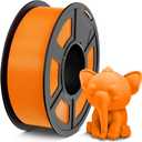 TECBEARS PETG Filament, Neatly Wound Luminous PLA 3D Printer Filament, Dimensional Accuracy +/- 0.02mm Fit Most FDM 3D Printers, 1KG Spool (2.2 lbs), (Green PLA, Orange)