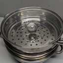 Steamer Pot for Cooking 11 inch Steamer Pot, 3tier Multipurpose 18/8 Stainless Steel Steam Pot Cookware with Lid for Vegetable, Dumpling, Stock, Sauce, Food