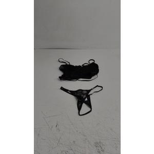 Avidlove Lingerie Set for Women Sexy Lace Bra and Panty Set 2 Piece Lace Babydoll (Large, Black)