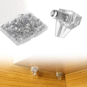 30 Pcs Cabinet Shelf Pegs for Shelves, 5mm Shelf Pins Holders, Clear Shelf Support Pegs, Adjustable Shelf Brackets, Kitchen Cabinet Shelf Clips for Furniture & Closet Bookshelf Kit (30 Pieces, 5mm)