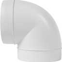 Vent Systems 5" inch Elbow 90 degree Duct Pipe Connector Flexible Round Tube Ventilation Hose ABS Plastic 125 mm