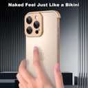 Metal Frameless Phone Case Compatible with iPhone 16 Pro Phone Models Minimalist Bumper Shell (Metal-Coppery Gold)