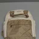 LOVEVOOK Mini Backpack for Women Stylish Waterproof Backpack Purse with USB Port, Cute Bookbag for College School Travel (11 Inch, Khaki & Beige)