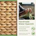 Rectangle Wicker Tissue Box Cover Fits 120-Count (3-Ply) / 160-Count (2-Ply) Boxes, Natural Rattan Woven Facial Tissue Holder, Decorative Tissue Box Holder for Bathroom, Living Room, Office & Desk
