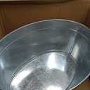 Large 6-Gallon Galvanized Tin Beverage Tub, 20x14x10 inches (Pack of 2)