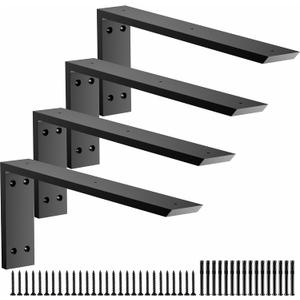 Premium Heavy Duty Countertop Brackets 20 inch 4 Pack (2/5" Thick),Granite Countertop Support 20" x 8" x 2 1/2",Shelf L Bracket Metal Corbels Suitable for Quartz,Wood,Concrete and Laminate Countertops