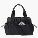 Small Gym Bag for Women, Mini Crossbody Gym Duffle Bag with Wet Compartment, Carry on Gym Tote Bag for Workout Dance Sport Travel (Mini-Black)