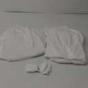 SMILETIME White 84in Long Velvet Curtains with Rod Pocket Thermal Insulated Soft Privacy Light Filtering Velvet Drapes for Bedroom and Living Room, Set of 2 Panels, 52 x 84 Inches Long