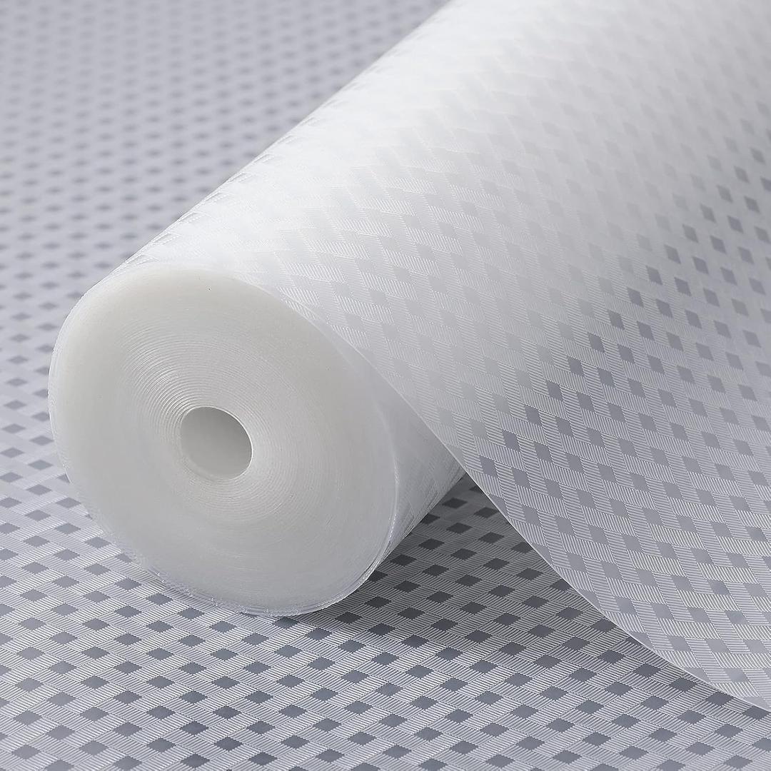 StaHom Shelf Liners for Kitchen Cabinets Refrigerator Liners Waterproof Kitchen Cupboard Liner Durable Plastic Drawer Mats Pantry Non Adhesive Fridge Liner for Shelves  Clear 17.5 x 78.7 Inches